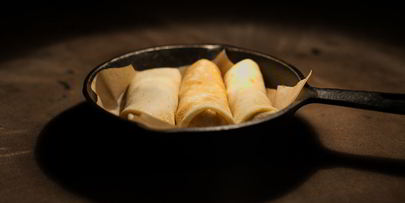 блины с картофелем и чоризо