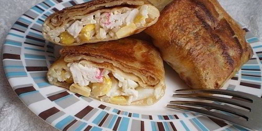 Рецепт блины с крабовыми палочками