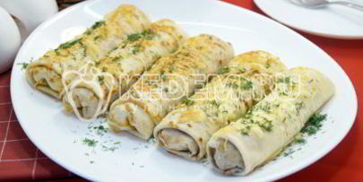 блины с куриным фаршем