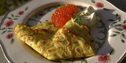 блины с луком и сыром