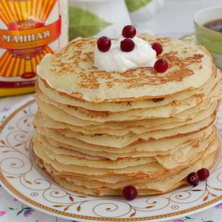 Блины с манной крупой