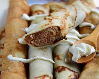 Блины с паштетом