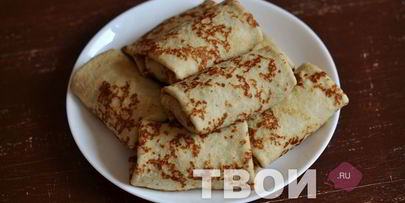 блины с рыбой