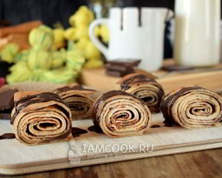 Блины с шоколадом