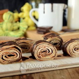 Блины с шоколадом