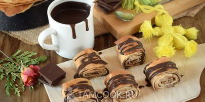 блины с шоколадом