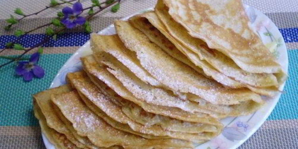 Рецепт диетические блинчики без муки