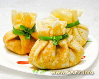 Фаршированные блинчики Мешочки