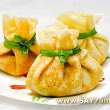 Рецепт Фаршированные блинчики Мешочки