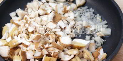 фаршированные блины с сыром и грибами