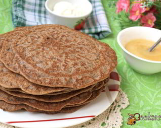 Гречневые заварные блинчики