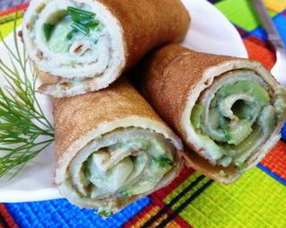 Кукурузные блины с авокадо