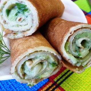 Кукурузные блины с авокадо