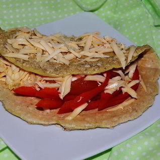 Овсяноблин с сыром и овощами