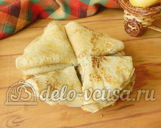 Постные блины на воде без яиц