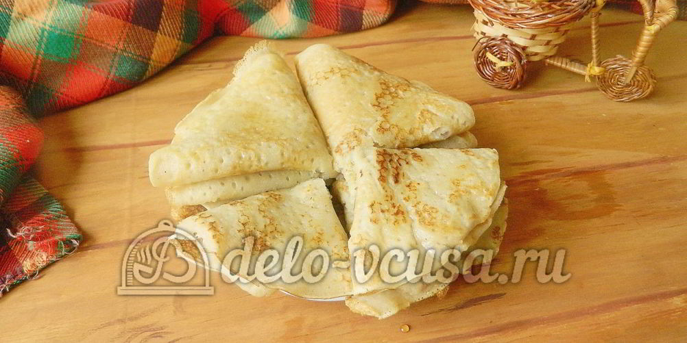 Рецепт постные блины на воде без яиц