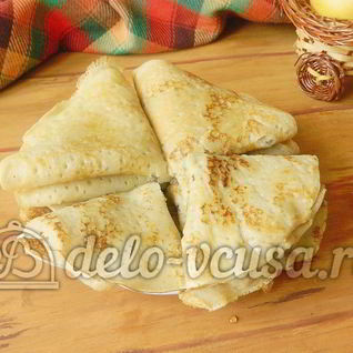 Постные блины на воде без яиц