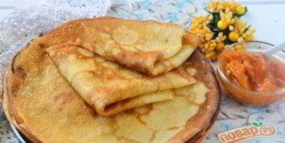 простые блины на молоке