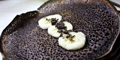 шоколадные блины с бананом