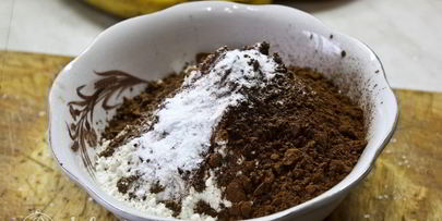 шоколадные блины с бананом