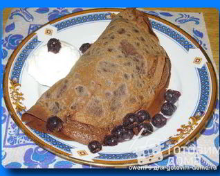 Шоколадные блины с суфле Полумесяц