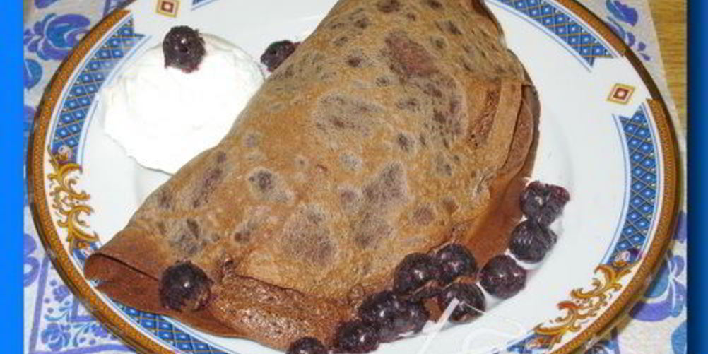 Рецепт шоколадные блины с суфле полумесяц