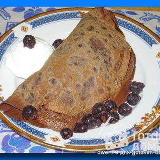 Шоколадные блины с суфле Полумесяц