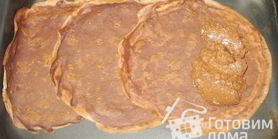 шоколадные блины с суфле полумесяц