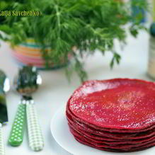 Рецепт Свекольные блины на кефире