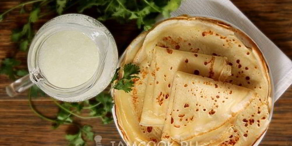 Рецепт тонкие блины на кислом молоке