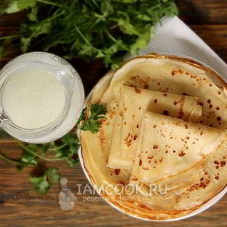 Тонкие блины на кислом молоке