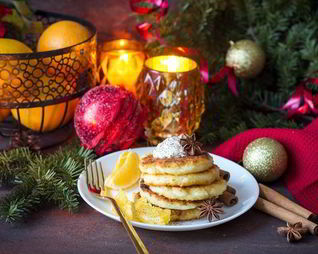 Творожно-апельсиновые панкейки