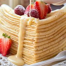 Рецепт Заварные блинчики на молоке к завтраку