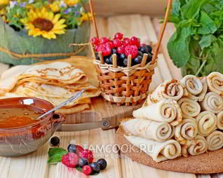 Заварные творожные блины