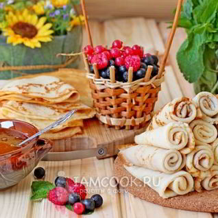 Заварные творожные блины