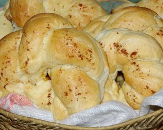 Булочки из комбинированного дрожжевого теста