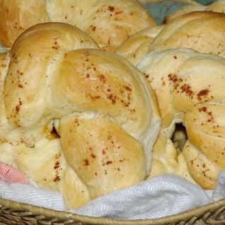 Булочки из комбинированного дрожжевого теста