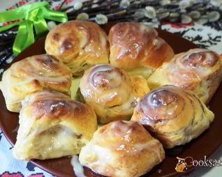 Булочки с корицей, творогом и маскарпоне