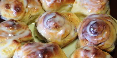 булочки с корицей, творогом и маскарпоне