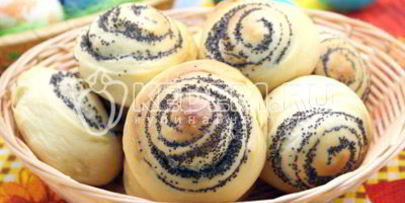 булочки с маком