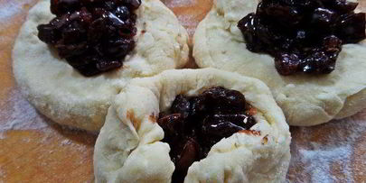 булочки с начинкой на творожном тесте