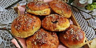 булочки с начинкой на творожном тесте