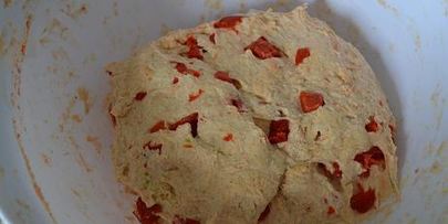 булочки с творогом и запеченным сладким перцем