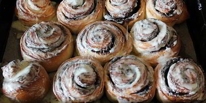 булочки синабон с шоколадом