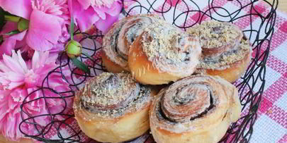 булочки синабон с шоколадом