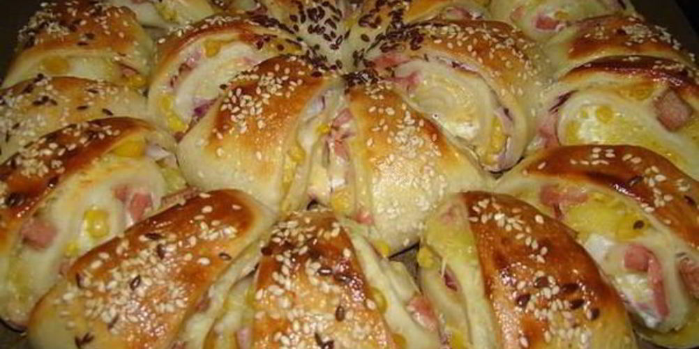 Рецепт булочки со вкусом пицы