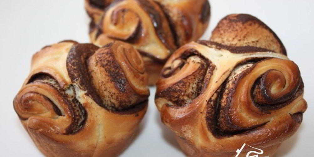 Рецепт шоколадные булочки розочки