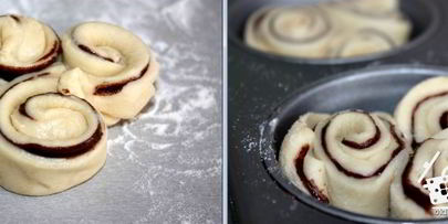 шоколадные булочки розочки