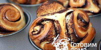 шоколадные булочки розочки