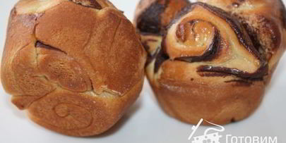 шоколадные булочки розочки